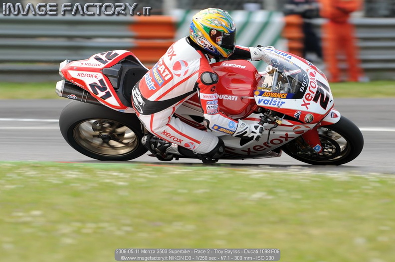 2008-05-11 Monza 3503 Superbike - Race 2 - Troy Bayliss - Ducati 1098 F08.jpg